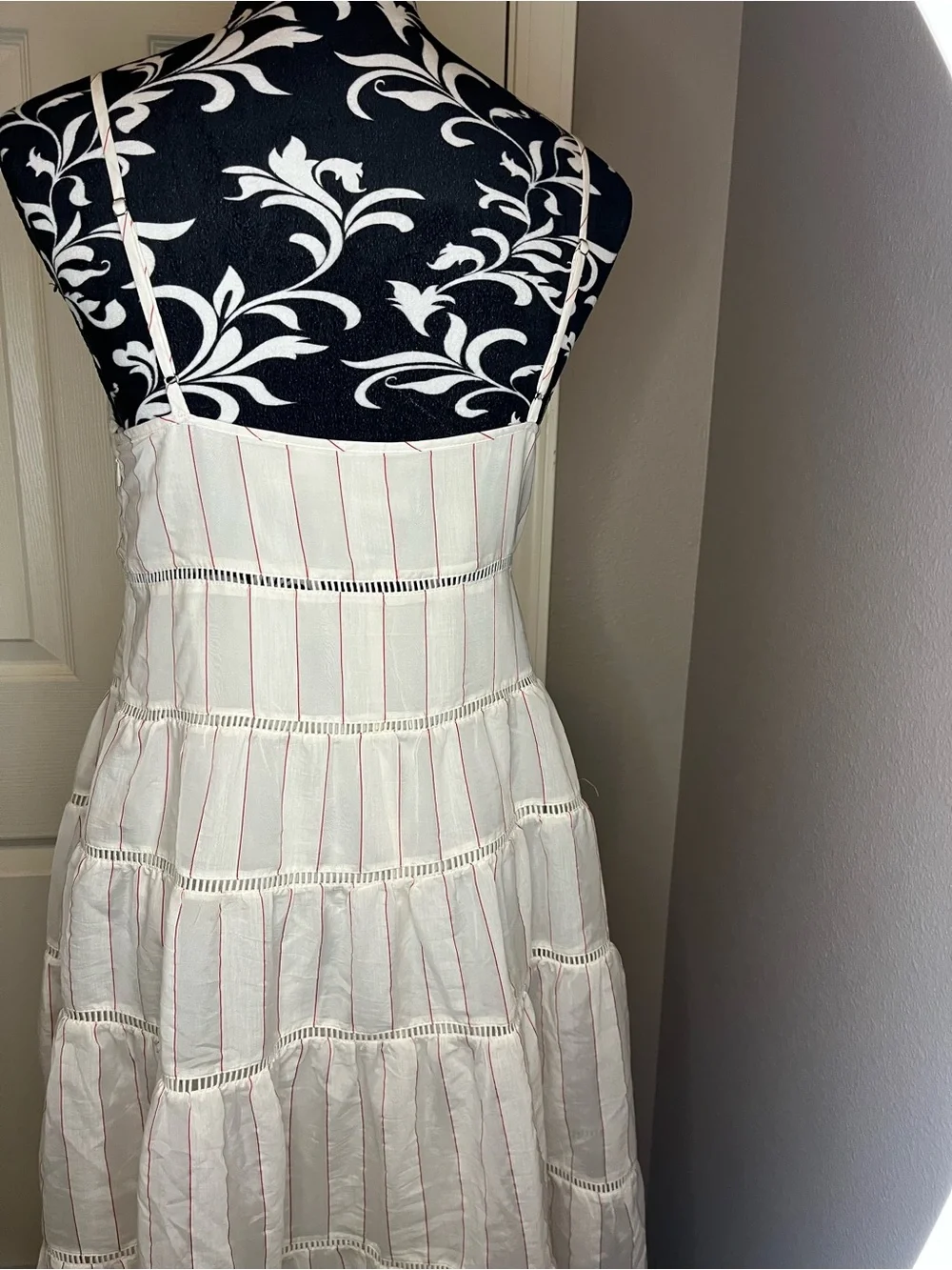 J Crew Tiered slip dress in dobby satin